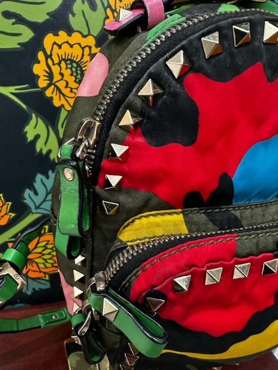 Valentino Garavani Rockstud Psychedelic Camouflage Mini Backpack (C2) - Picture 6 of 15